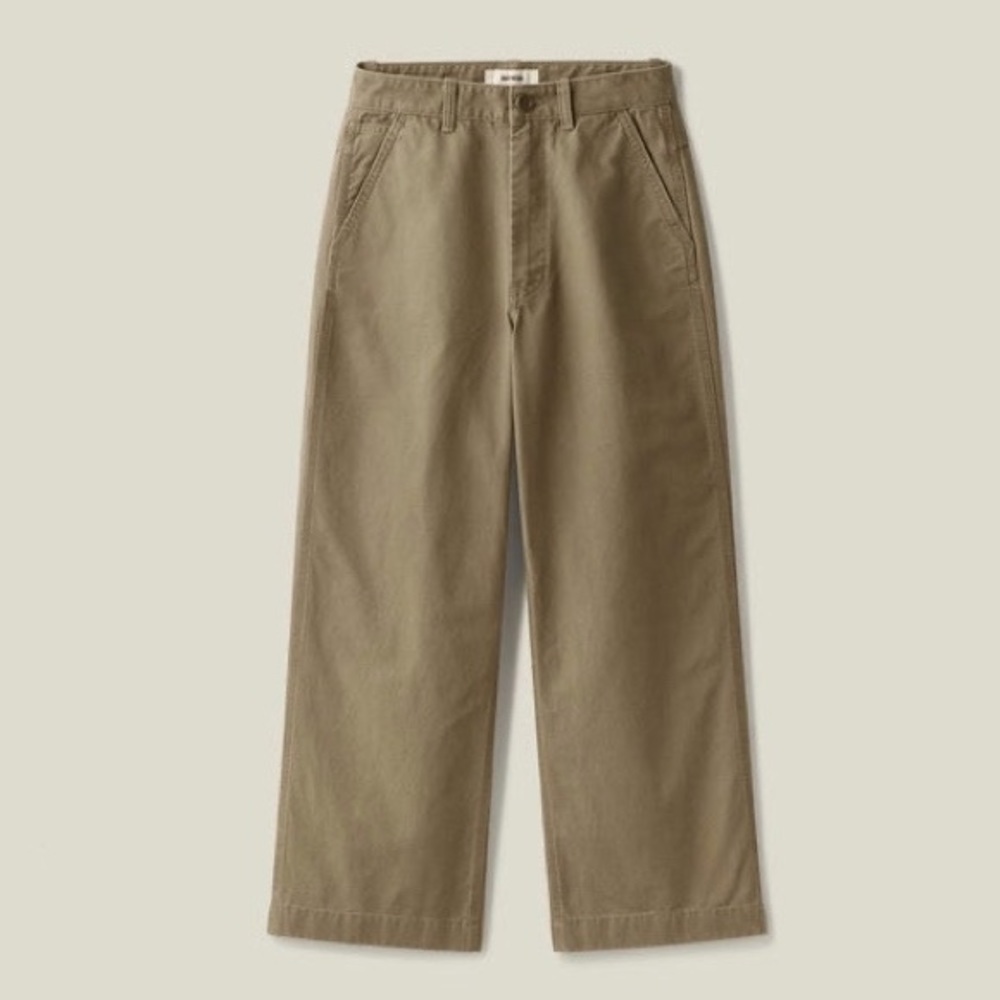 Buck Mason Wide Leg Pant Size 26 in Army Green